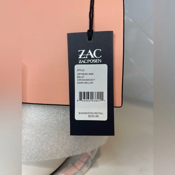 NWT Zac Posen Belay Crossbody Dark Bellini NWT - Picture 9 of 9